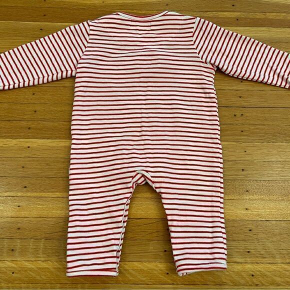 Albetta crochet bear red/white stripe long sleeve jumpsuit - Picture 4 of 4